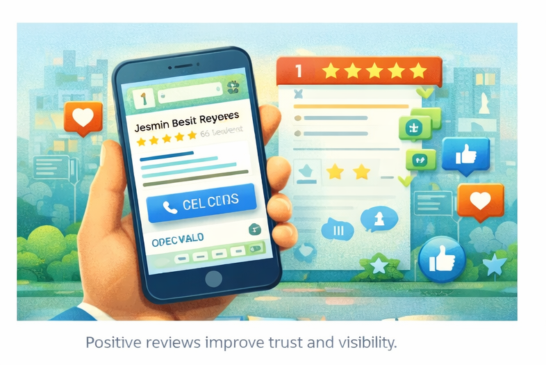 customer reviews improving local search visibility
